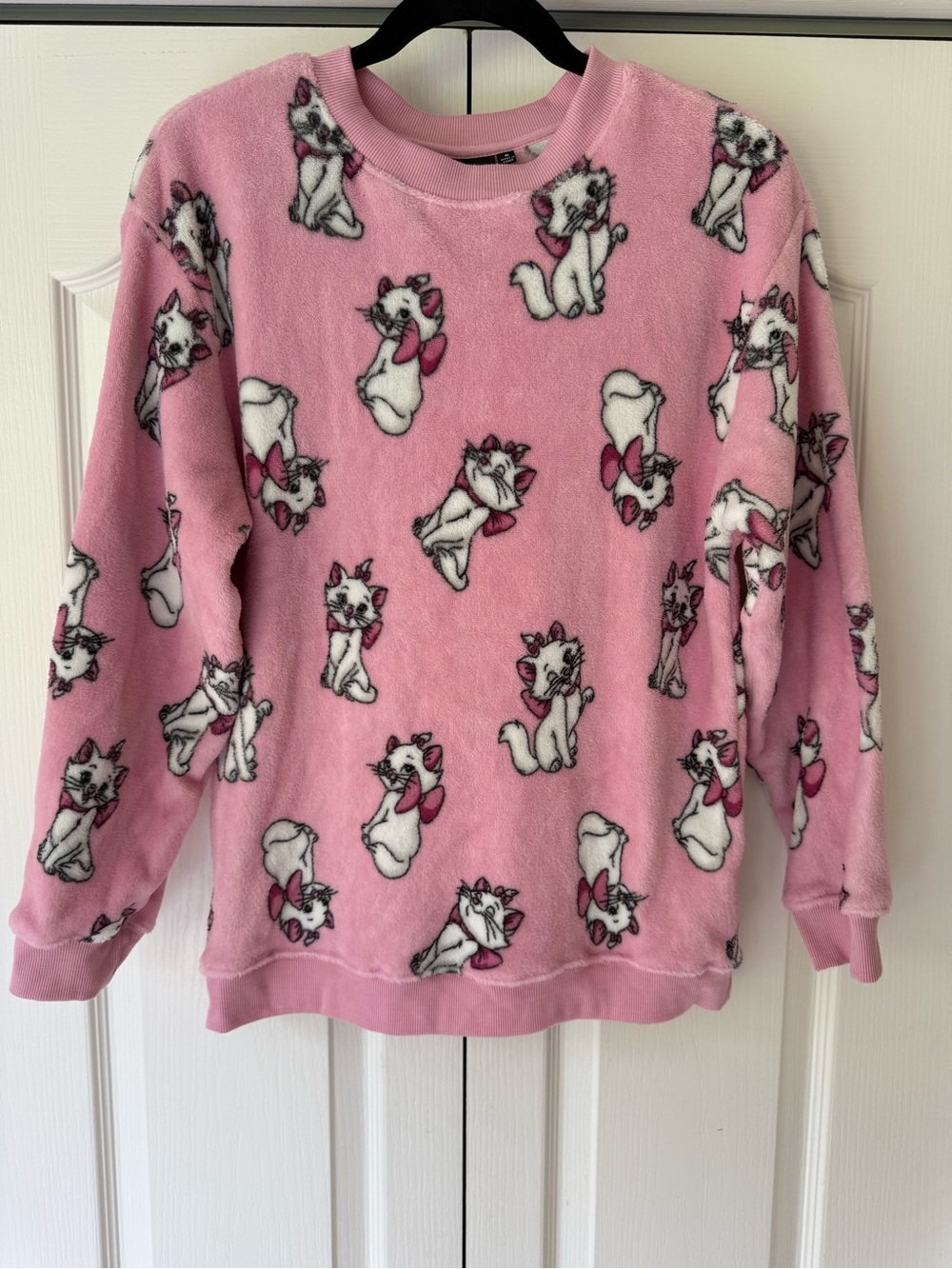 Disney The Aristocats Marie Cozy Pink Fleece Sweatshirt Size S